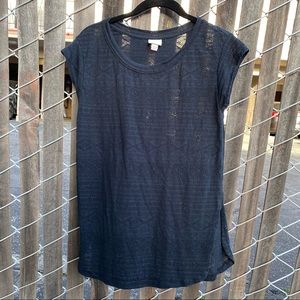 Black Patterned Lightweight Shirt